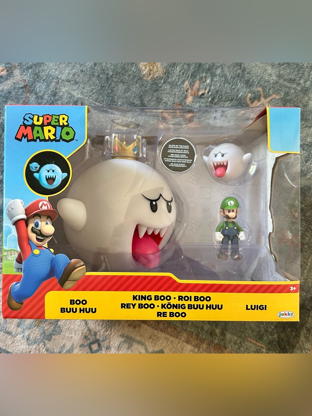 BRAND NEW IN BOX - Super Mario King Boo Playset with Luigi - Glow in the dark